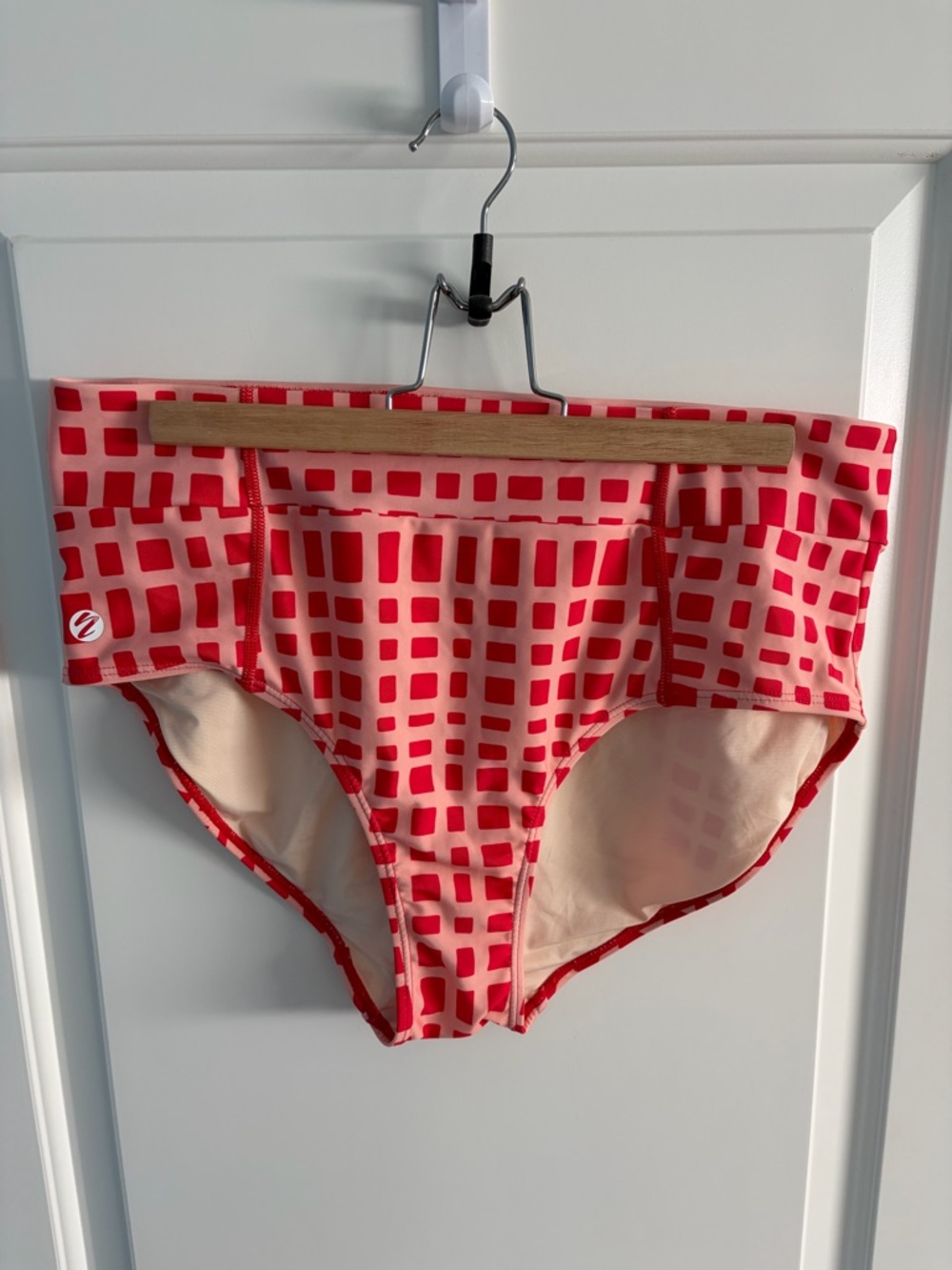 Nani Swimwear Women's Red Grid-Print Bikini Bottoms